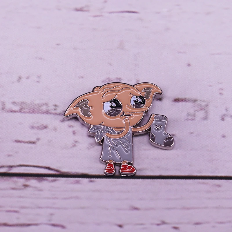 Милый Бесплатный значок elf Dobby замечательный рюкзак аксессуар для костюма|Броши| |