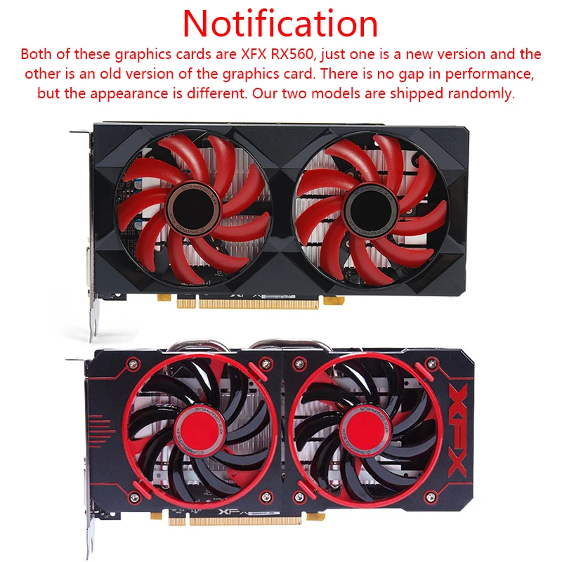 Видеокарта XFX Radeon RX 560 4 ГБ DDR5 графическая карта AMD Гб GPU 128 бит RX560 игровая