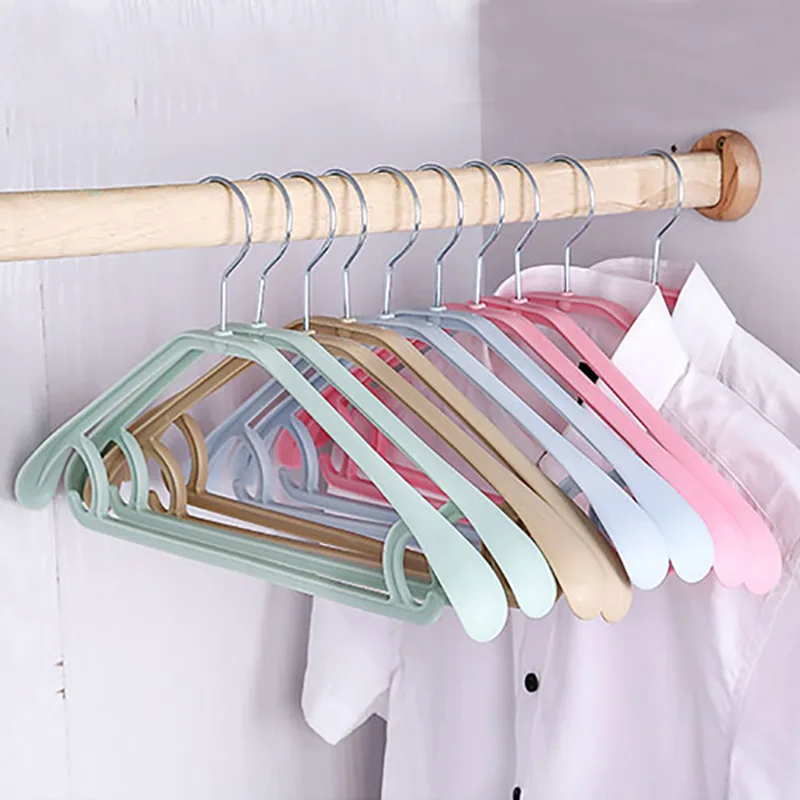 

Household Multi-Purpose Plastic Wide-Shoulder Non-Slip Hanger Thicken Rough Durable Clothing Rack