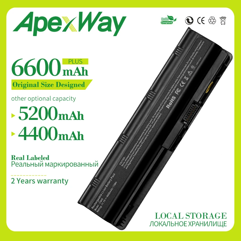 6600MAh 11 1 V 6 ячеек батареи для HP Pavilion DM4 DM4T DV3 Dv7 2100 G4 G6 G7 G62 G62T G72 MU06 HSTNN UBOW Presario CQ42 CQ56