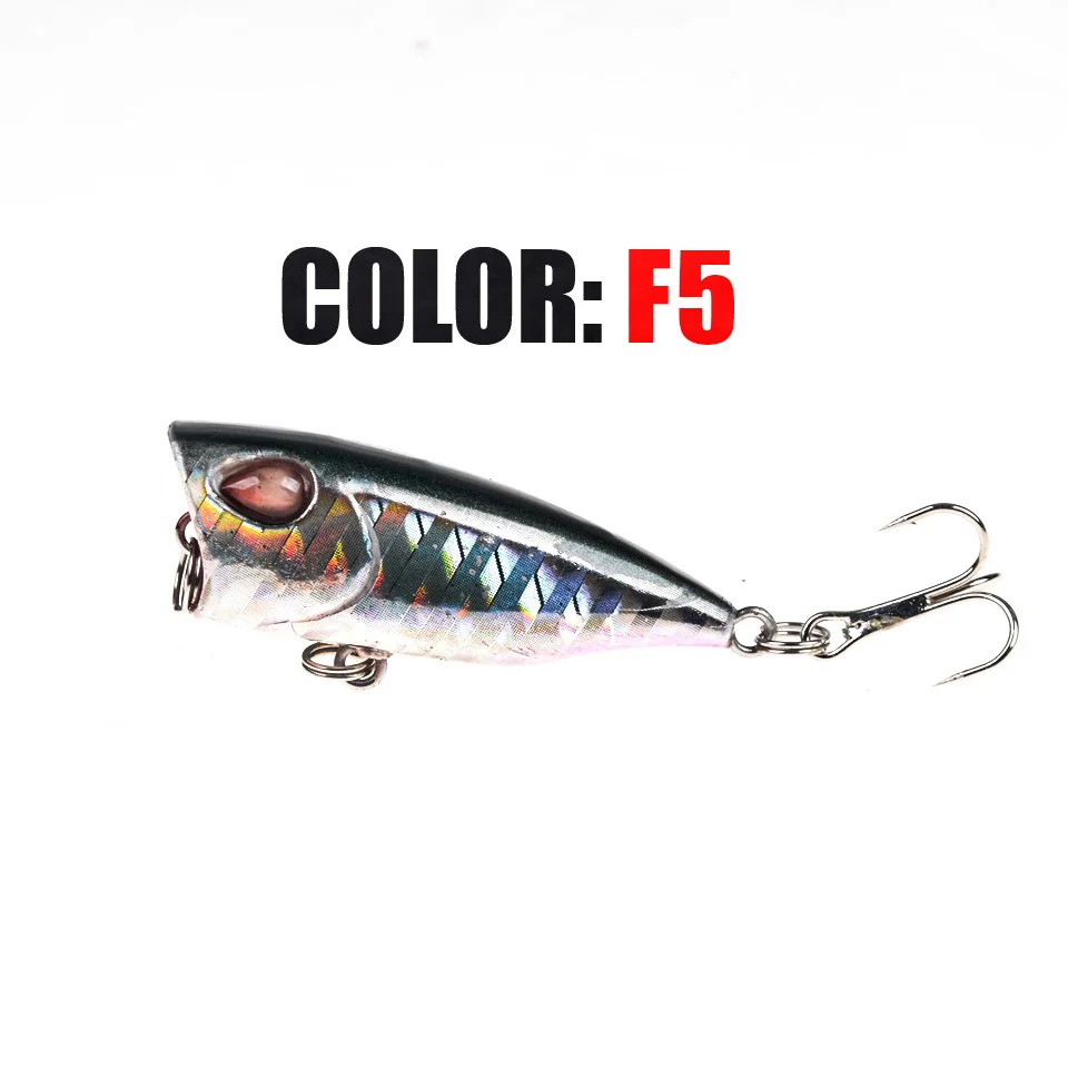40mm 3g Mini Popper Fishing Lure Hard Bait Artificial Poper Topwater Bass Trout Pike Crankbait Crank Wobbler | Спорт и развлечения