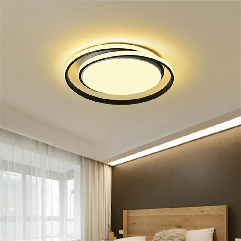 Потолочная люстра светодиодный светильник для гостиной спальни белого и черного