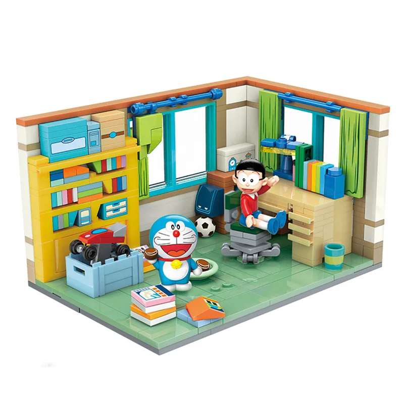 

2021 New Doraemon Nobita Nobi Room Building Blocks Time Machine Action Model Assemble Bricks Educational Toys For Children Gift