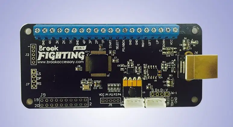 USB адаптер кодового датчика 4 в 1 Брук универсальная Боевая плата PCB поддерживает Xbox One, Xbox 360, PS4, PS3, wii U, PC& Switch