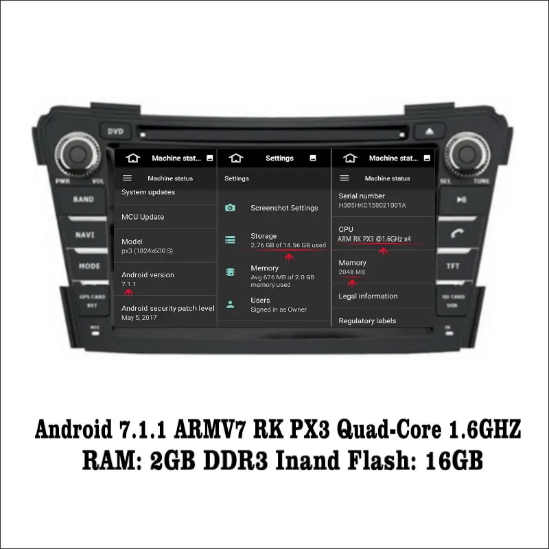 Android 7 1 2G RAM для Hyundai i40 2011 ~ 2016 Новый автомобильный Радио Аудио Видео Мультимедиа DVD