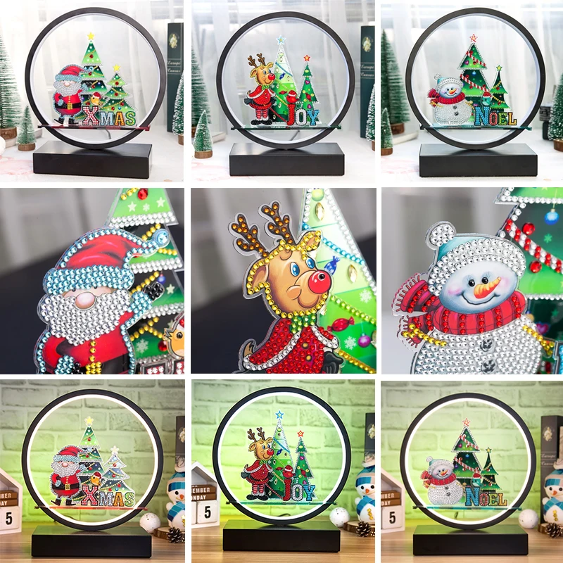 Новый алмаз живопись светодиодный светильник 5D алмазная вышивка продажа пейзаж