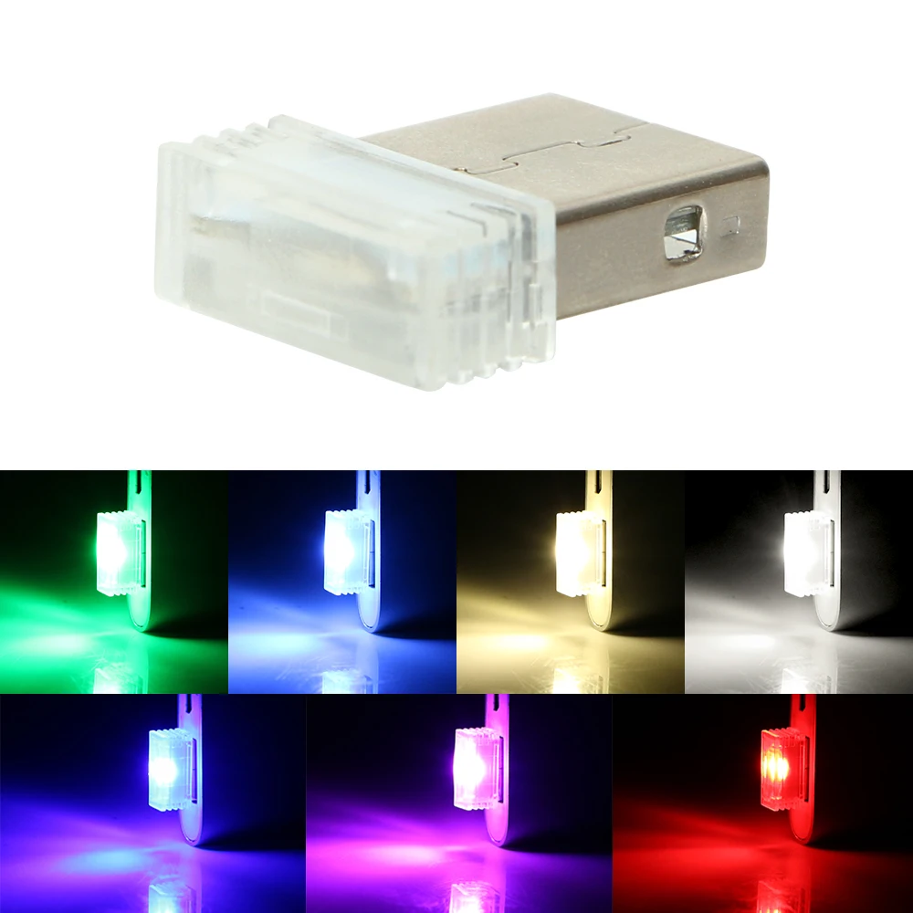 

Ambient Lamp Auto Interior Lights Mini USB Decorative Lamp Emergency Lighting Car-styling Car LED Atmosphere Lights