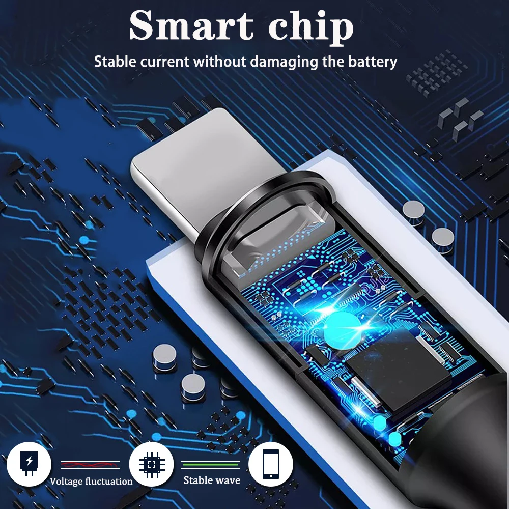 Кабель Micro USB со светодиодным индикатором нейлоновый плетеный кабель передачи