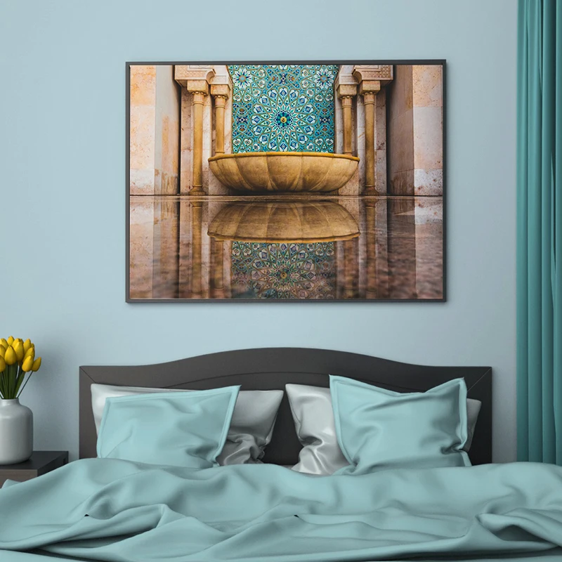 

Wall Art Canvas Poster Painting Prints Picture for Living Bedding Room Decor Painting Original Landscape Mediterranean Designer