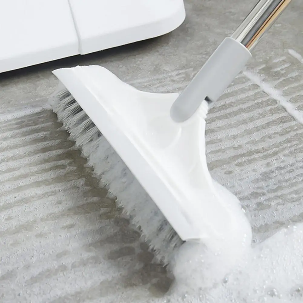 Spazzola per pulizia manico lungo 2 In 1 setole rigide staccabili Scrubber per piastrelle spazzola per tergicristallo magica bagno strumenti per la pulizia della casa