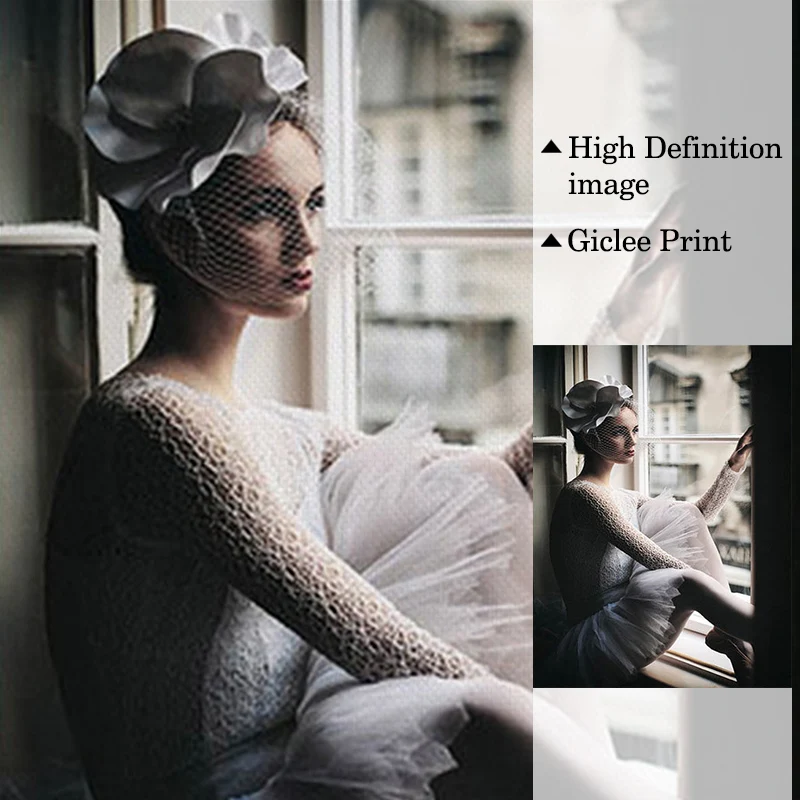

Fashion Ballet Girl Poster Print Window Sexy Women Canvas Art Modern Beauty Salon Photography Painting Wall Picture Home Decor