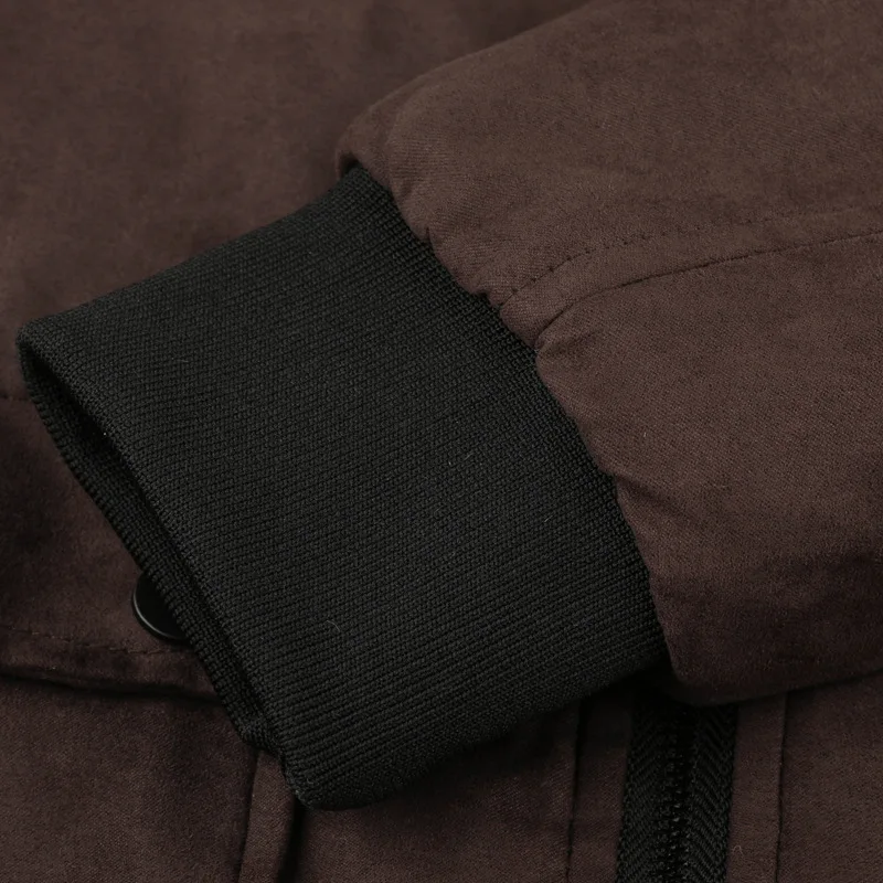 

New Military Jacket Men Stand Collar Multi-Pocket Suede Jacket Slim Fit Men's Bomber Jacket Casual Motorcycle Coat