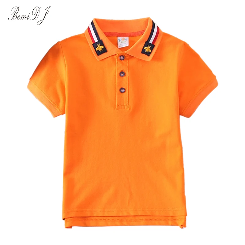 

Boys Polo Shirts Short Sleeve Kids Shirt Boys Collar Tops Tees Fashion Baby Boys Girls Shirts 3-7Years Child Breathable Clothes