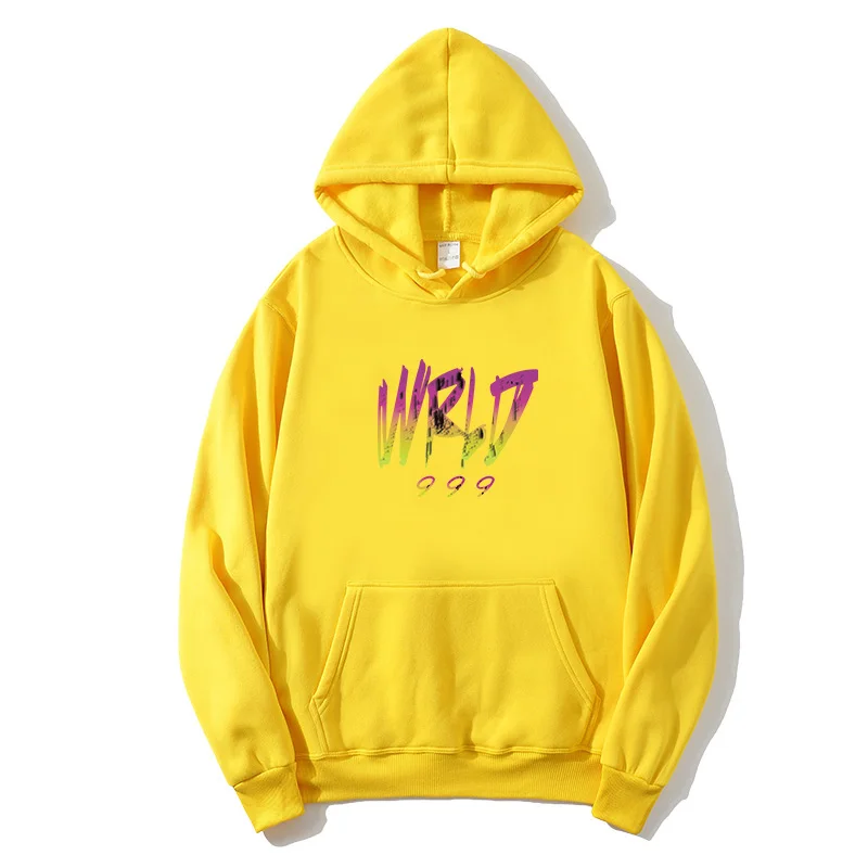 Толстовка с капюшоном из чистого хлопка 2021 черно-белая Свитшот Juice Wrld Trap Rap