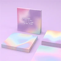 4 models gradient color watercolor laser square note book learning office note paper message note pad