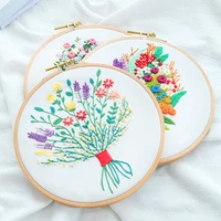 bouquet 3d embroidery kits for beginners diy embroidery supplies hoop handcraft materials package sewing decor paintings