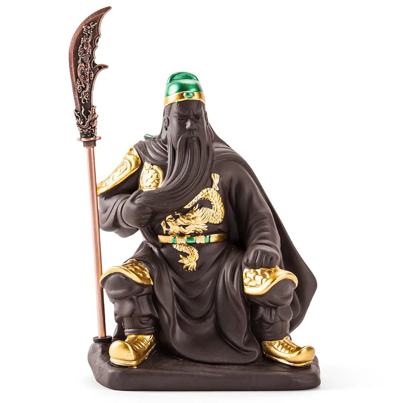 Wu Caishen Guan Gong Lord второй фиолетовый чайный набор украшения сервиз бутик столик