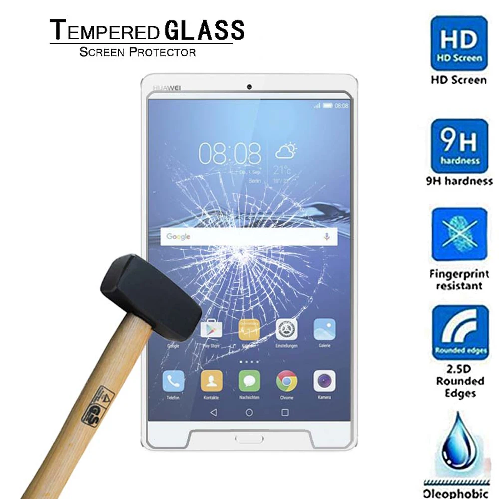 

Anti-fingerprint Tempered Glass Screen Protector Suitable for Huawei MediaPad M3/M5 Tablet Protective Film Computer Accessories