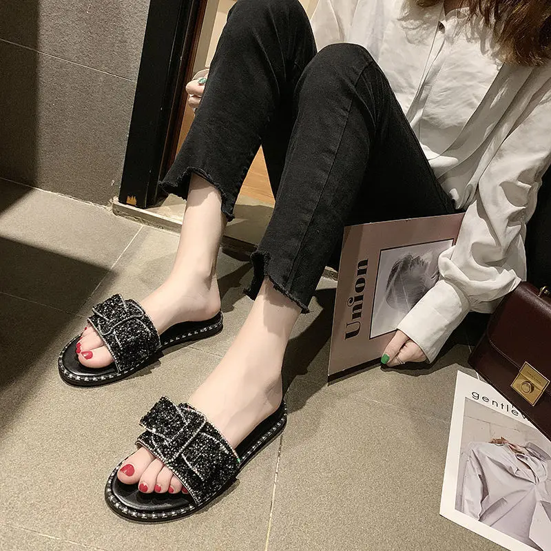 Обувь 2020 г. Тапочки Женская верхняя одежда Сезон лето yi zi tuo Нескользящие сандалии