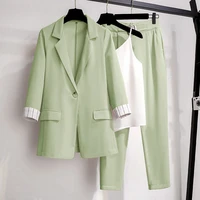 women blazer suit for spring autumn lady blazer jacket long pant female outerwear elegant ladies coat plus size m 4xl 336