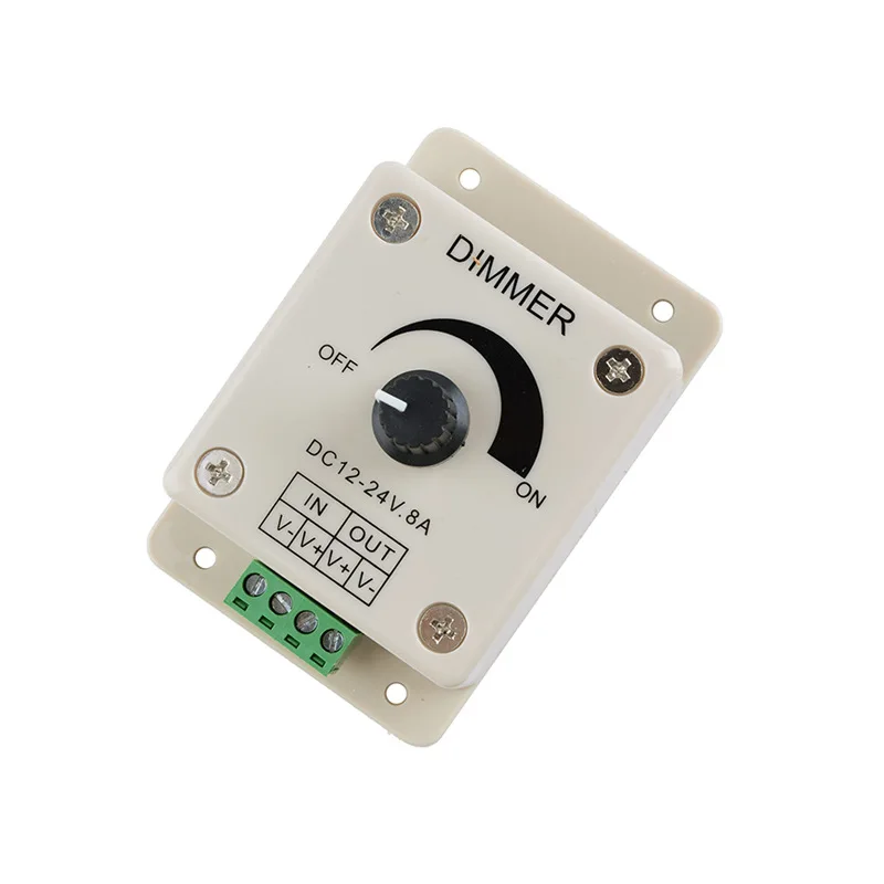 4pcs 12V 24V 8A 96W Adjustable Brightness Controller/ Manually Rotation LED Dimmer | Dimmers