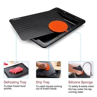 fast defrosting tray with cleaner frozen meat defrost food thawing plate board kitchen tool easy to clean safe and convenient