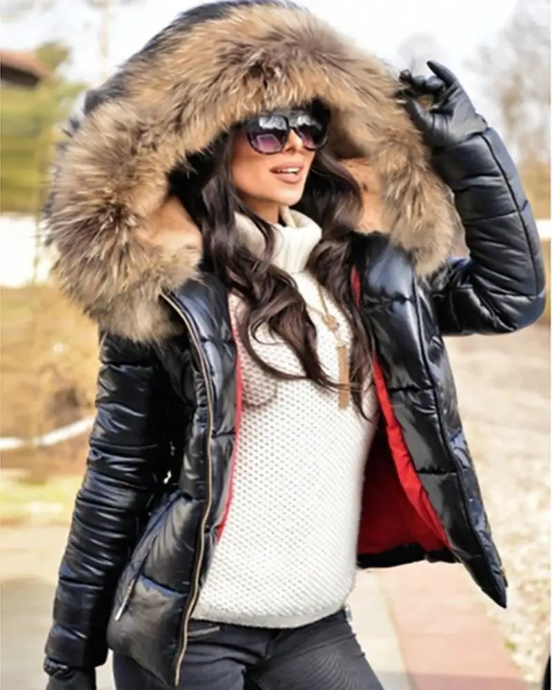 

Autumn and Winter New European and American Women's Cotton-padded Clothes down Feather Cotton-padded Clothes Short