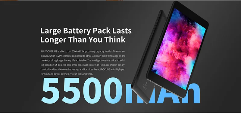 Alldocube M8 MTK X27 10 ядерный 8 дюймов 4G LTE Wi-Fi планшет Android 8,0 Oreo Ram 3 ГБ rom 32 Гб 1920*1200 ips Dual SIM ультратонкий