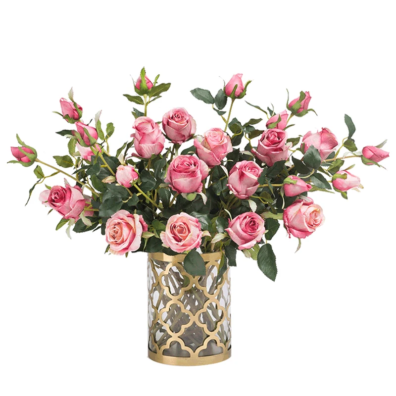 Artificial Flower DIY Party Decoration Silk Rose Wedding Fake Supplies Home Branch | Дом и сад