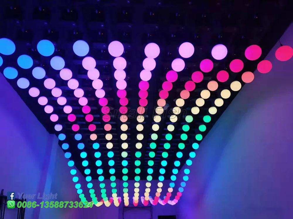 3D вверх вниз 140 Вт DMX RGB светодиодный подъемный шар современный волновой эффект красочный кинетический светильник подъемный шар для сцены Дискотека торговый центр вечерние светильник Dj