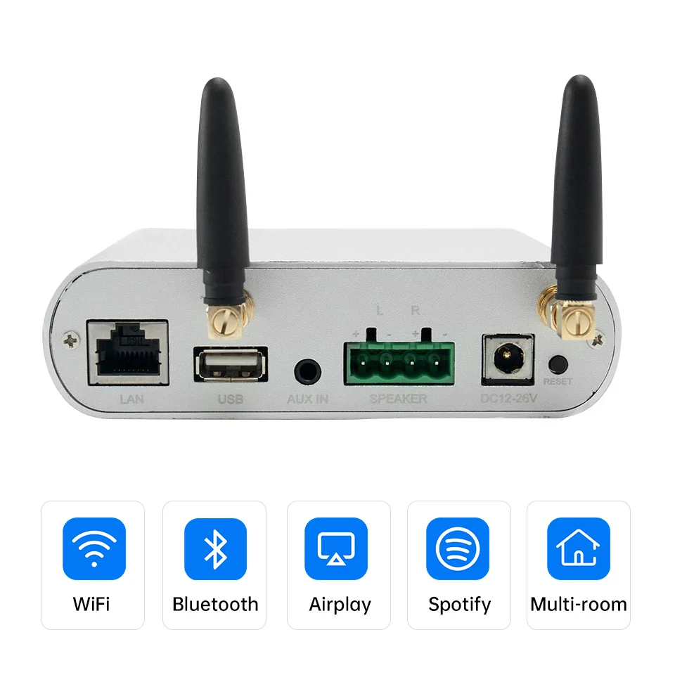 Мини домашний Wi Fi ресивер FC WR20 Pro и Bluetooth HiFi Power Stereo Class D цифровой многокомнатный