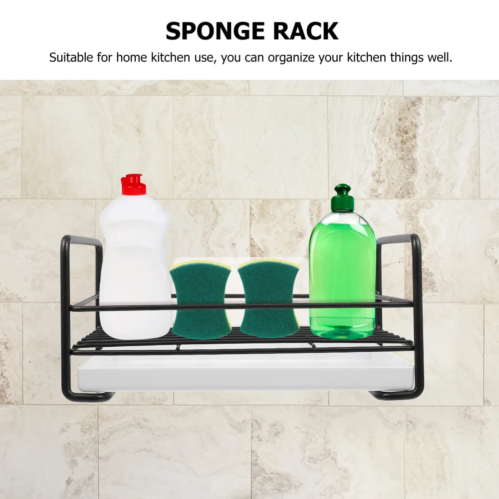 

1pc Kitchen Stainless Steel Sponge Rag Holder Rack Storage Draining Rack