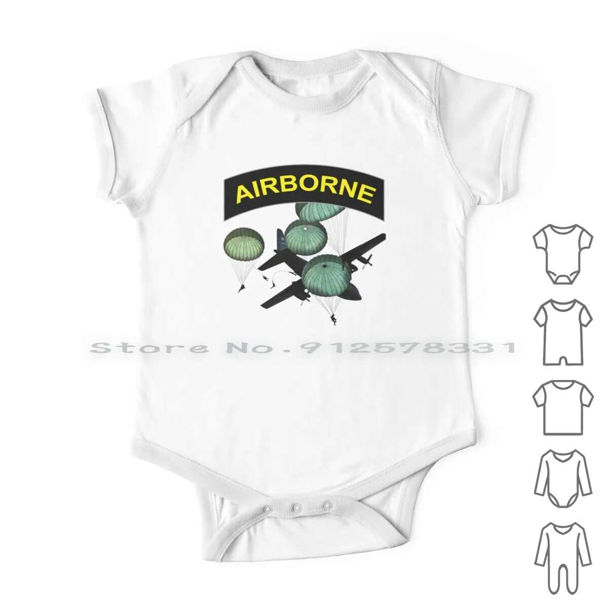 

Airborne Paratrooper Drop Newborn Baby Clothes Rompers Cotton Jumpsuits Army Airborne Paratrooper Infant Long Sleeve Sleeveless
