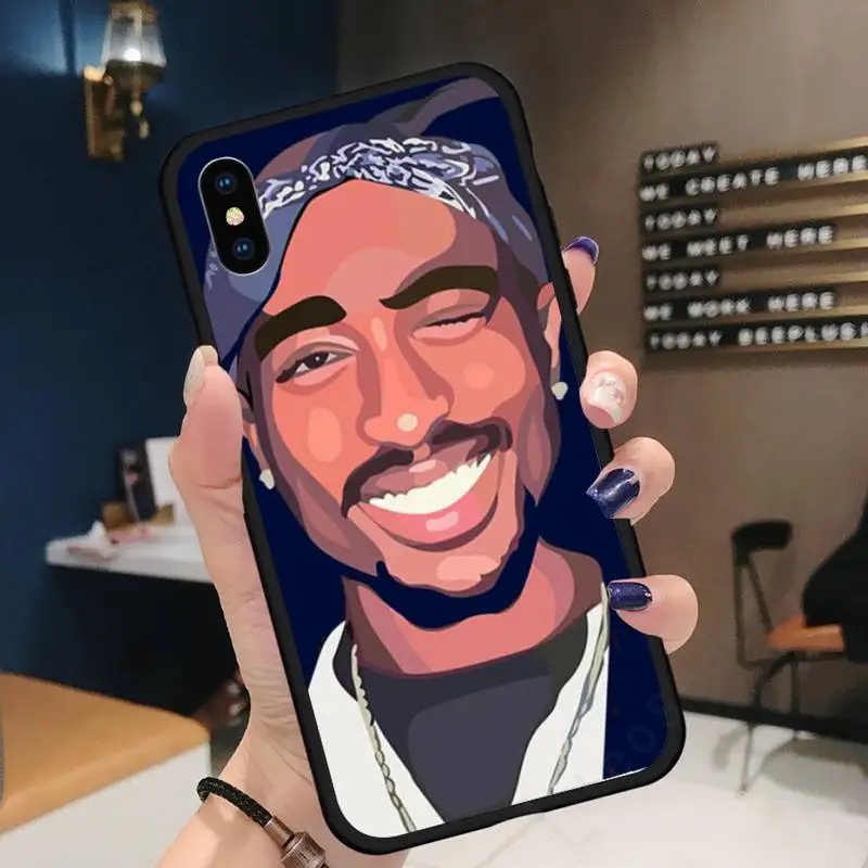 

Rapper 2pac Tupac carcasa mobile Phone Case for iPhone 11 12 pro XS MAX 8 7 6 6S Plus X 5S SE 2020 XR
