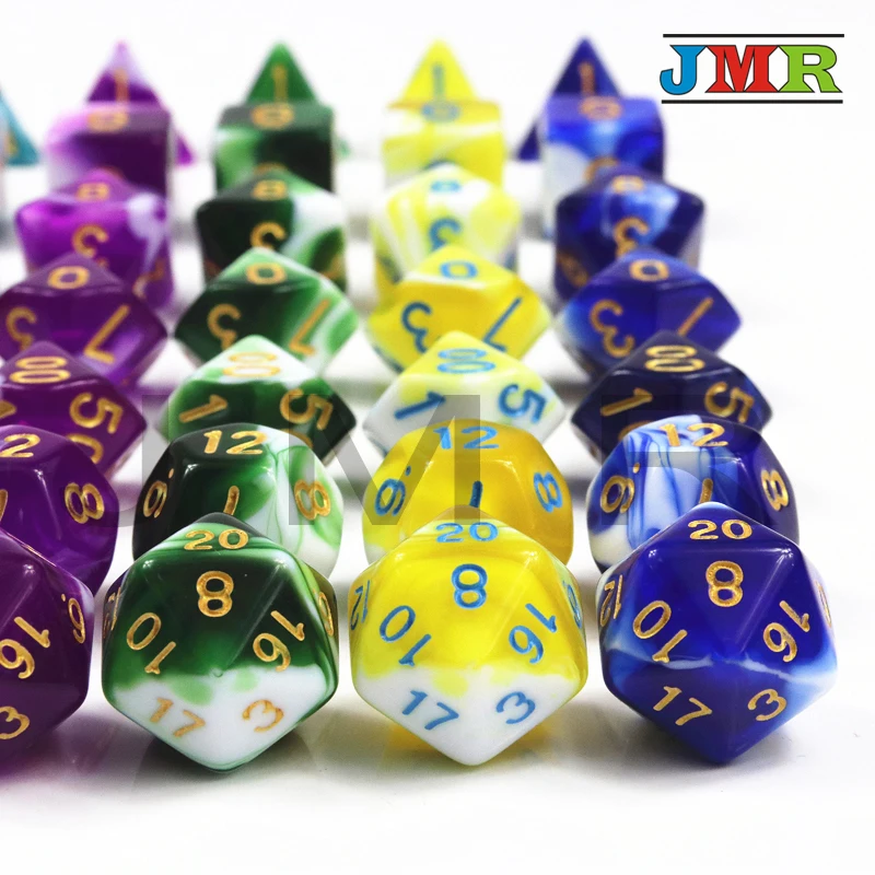 Высокое качество Горячая Туманность кости 7 набор D4 D6 D8 D10 D % D12 D20 для настольных