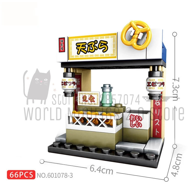 Конструктор сделай сам мини-уличный вид серия в японском стиле суши-бар магазин
