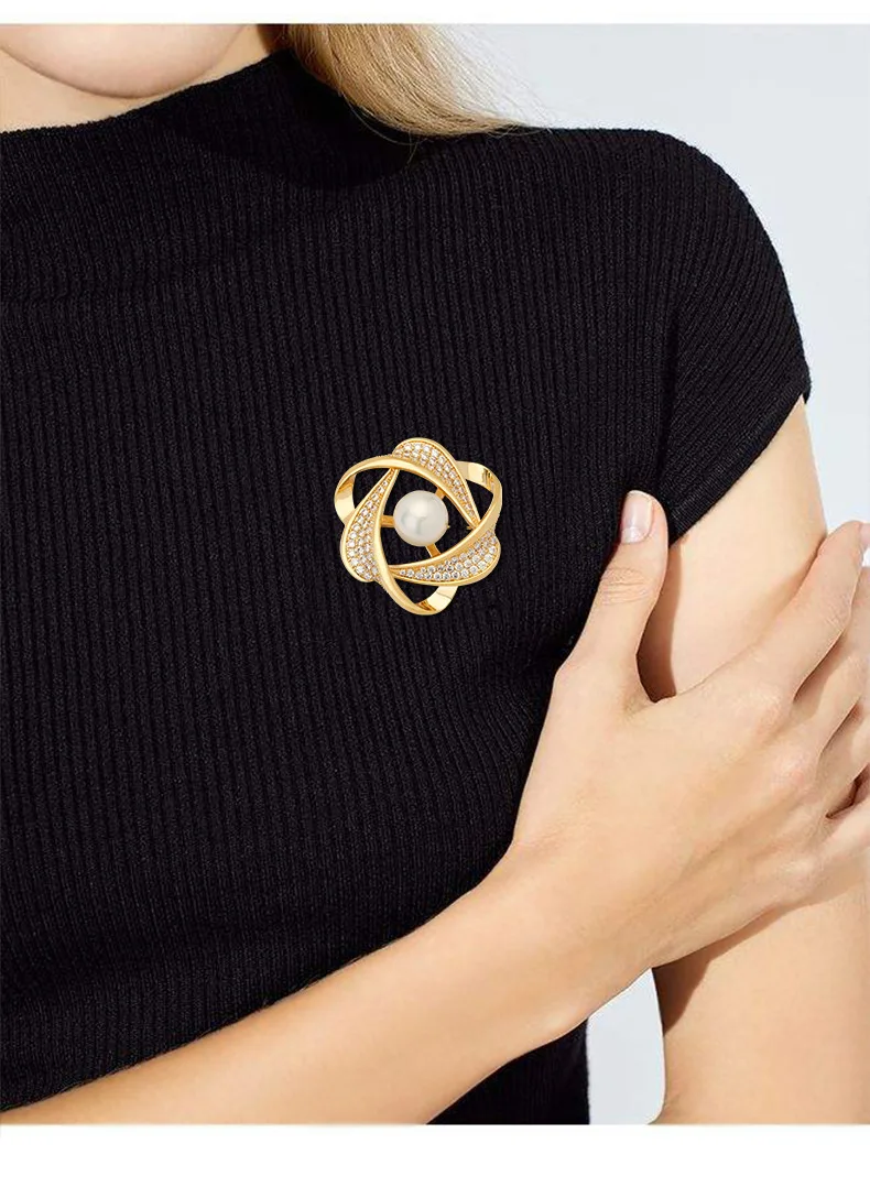 

Suits Brooch Jewelr Creativity Geometry Zircon Brooch Pin for Women's Clothes Scarf Buckle Garment Accessories Fine Jewelry Gift