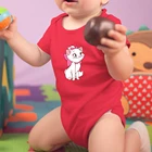 Комбинезон аристокоты для маленьких девочек, милая одежда в стиле Харадзюку с изображением Мари-кота, комбинезоны с героями Диснея, европейские модные боди для новорожденных