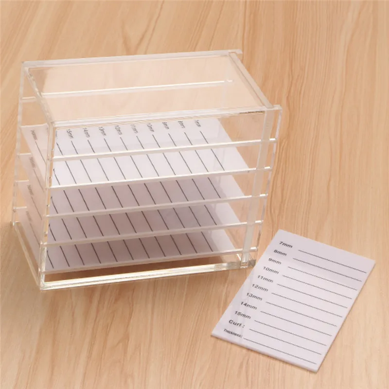 

Transparent Makeup Eyelash Glue Tray Rack Lady Cosmetics Container Eyelash Transparent Storage Box
