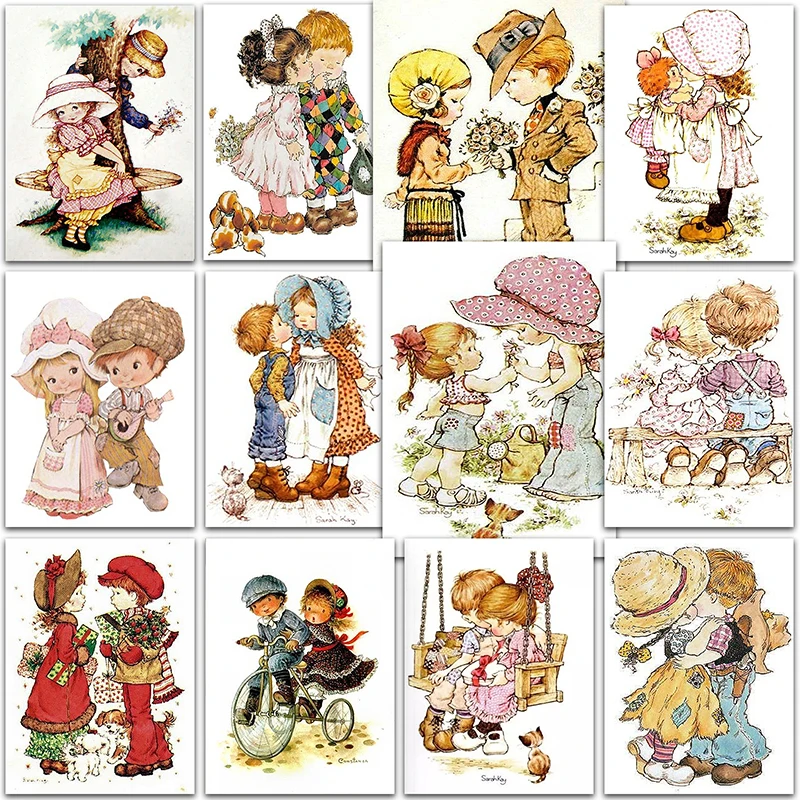 

Алмазная 5D картина «сделай сам», мультяшная девушка, принцесса, ангел, полная выкладка, круглая Алмазная мозаика, вышивка крестиком, картина...