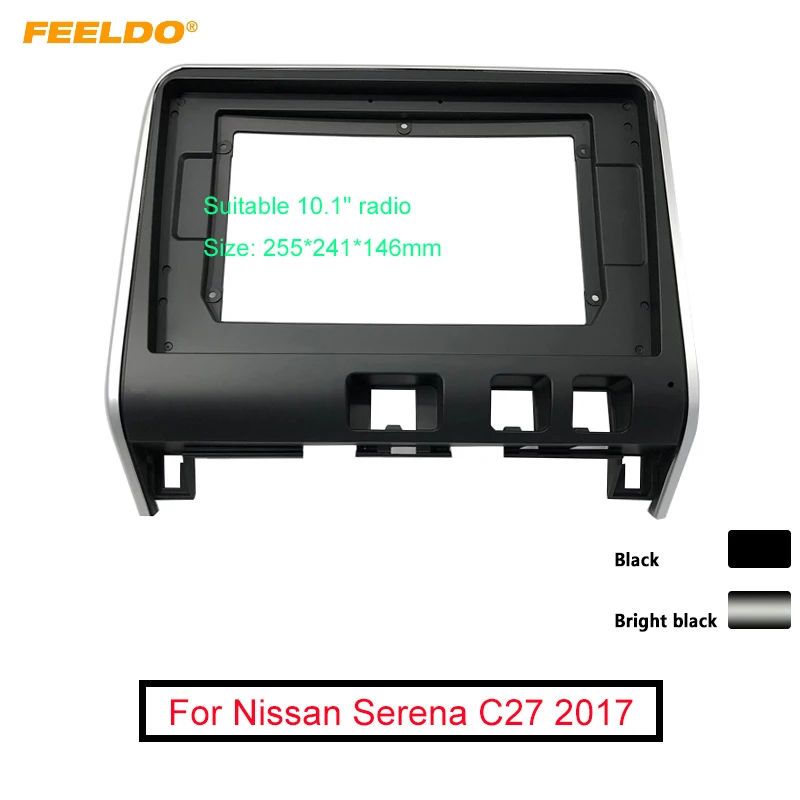 

FEELDO Car Stereo 10.1 Inch Big Screen Fascia Frame Adapter For Nissan Serena C27 2Din Dash Audio Fitting Panel Frame Kit