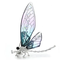 exquisite simple gradient color transparent insect dragonfly brooch fashion ladies dress western accessories