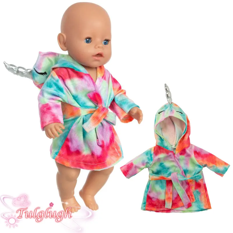 

Baby New Born Fit 17 inch 43cm Doll Clothes Accessories Animal Bathrobe For Baby Birthday Gift