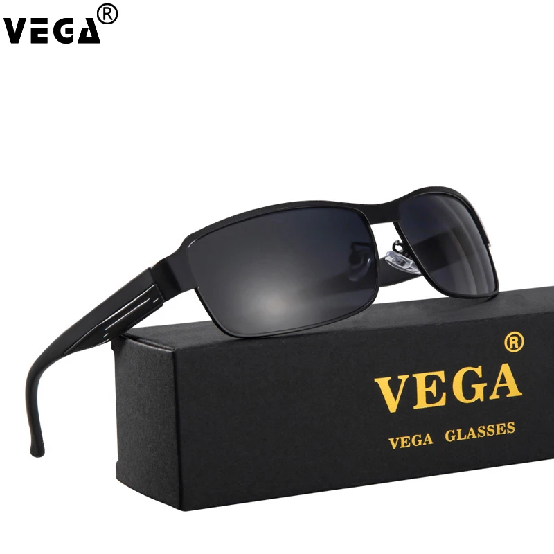 Мужские солнцезащитные очки VEGA квадратные поляризационные антибликовые с