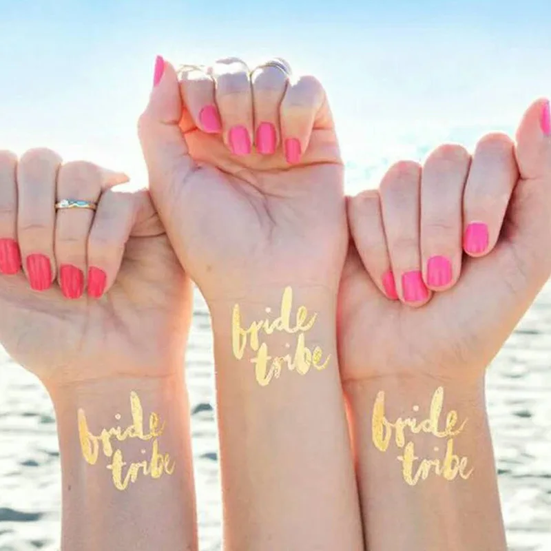 

1/5/10 pcs Fake Tattoo Wedding Bridal Tattoo Sticker Bachelor Party Tattoo Sticker Hot Stamping Tattoo Sticker Temporary Tattoo