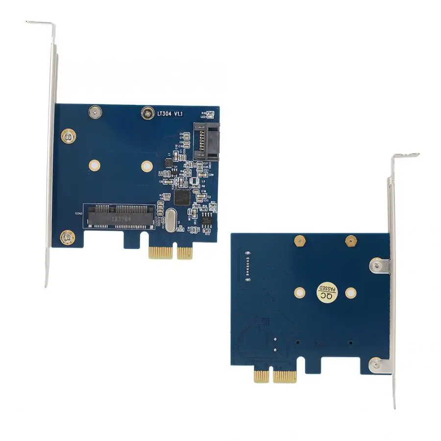 Плата адаптер PCI E расширения для настольных ПК к MSATA + SATA3.0 SSD твердотельный