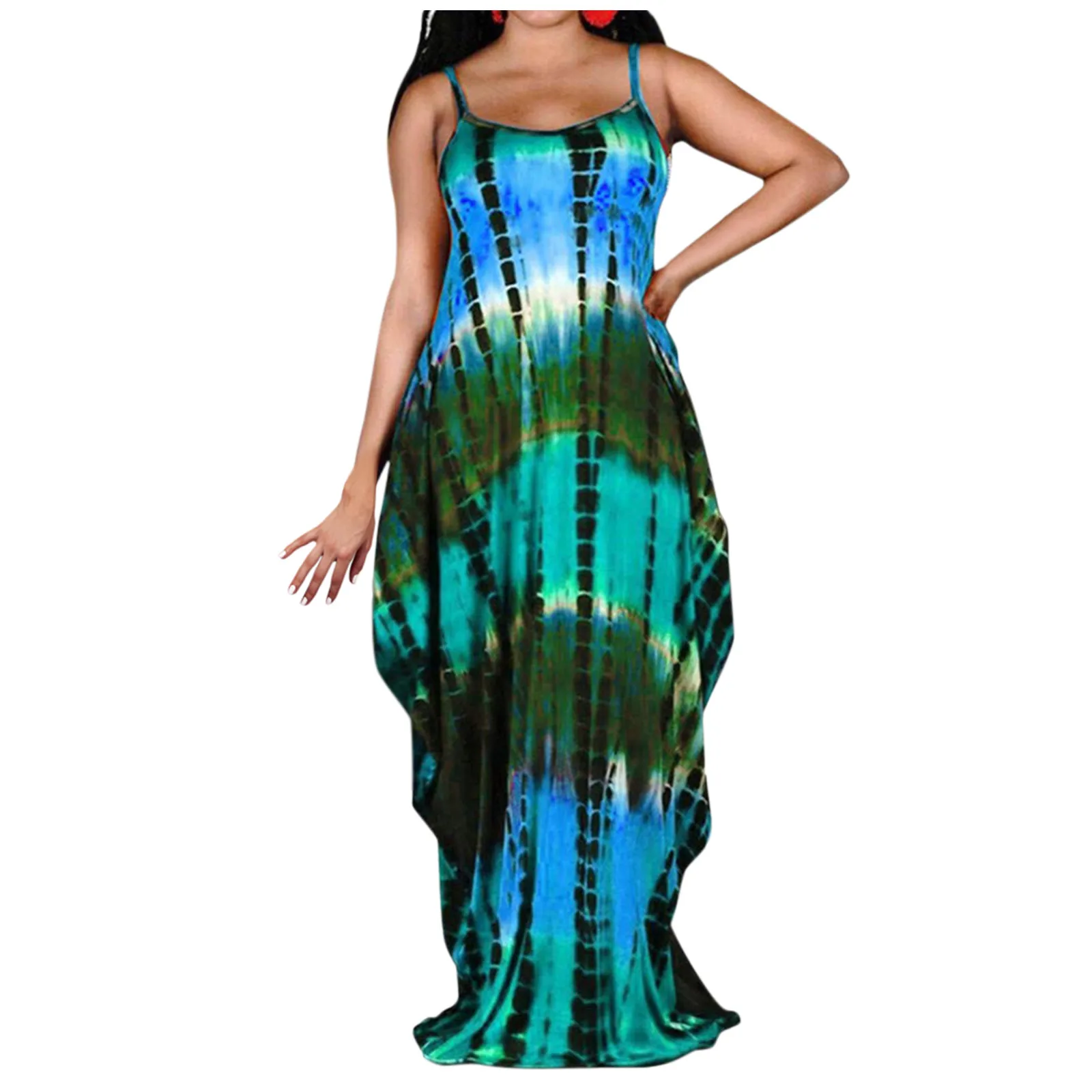 

2021Tie-tinte dibujo, moda suelta, Espalda descubierta, vestidos atados arriba, sin mangas, para fiesta, vacaciones, vestido l