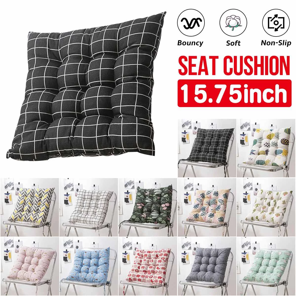 

Мягкая квадратная утолщенная Подушка для стула 40x40 см