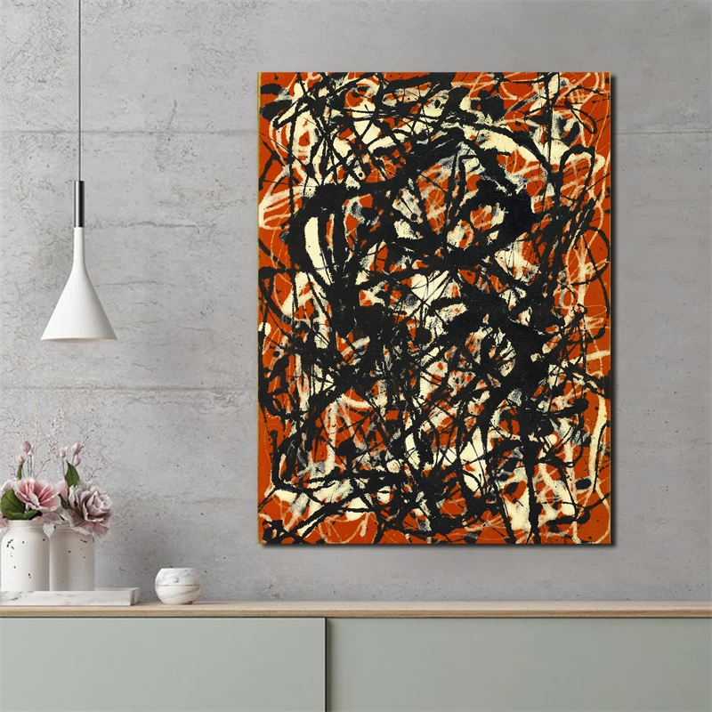 

Jacksones Pollocker Free Form Wallpaper Wall Art Canvas Poster And Print Canvas Painting Decorative Picture Bedroom Home Decor