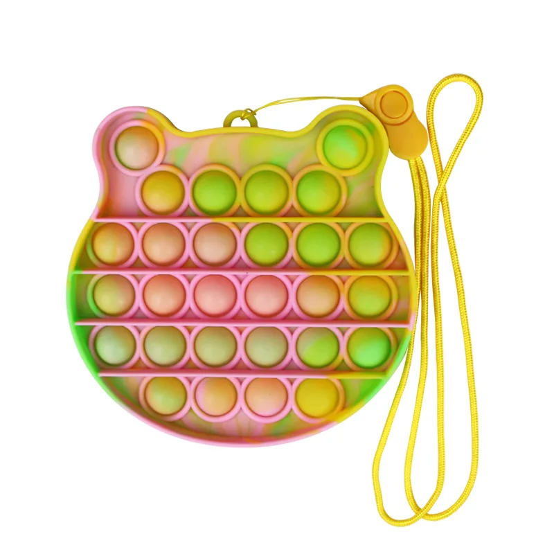 

New Fidget Toy Finger Bubble Push Game Anti-stress Puzzle Children Squeeze Anti-stress Hand Toy